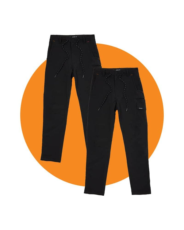 Tradies Jet Lite Utility Pant Value Pack - Black