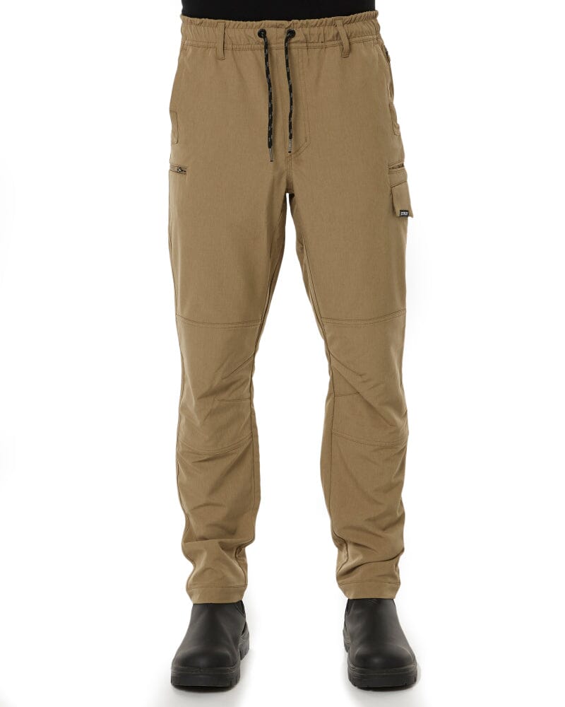 Jet-Lite Hybrid Elastic Waist Work Pants - Khaki