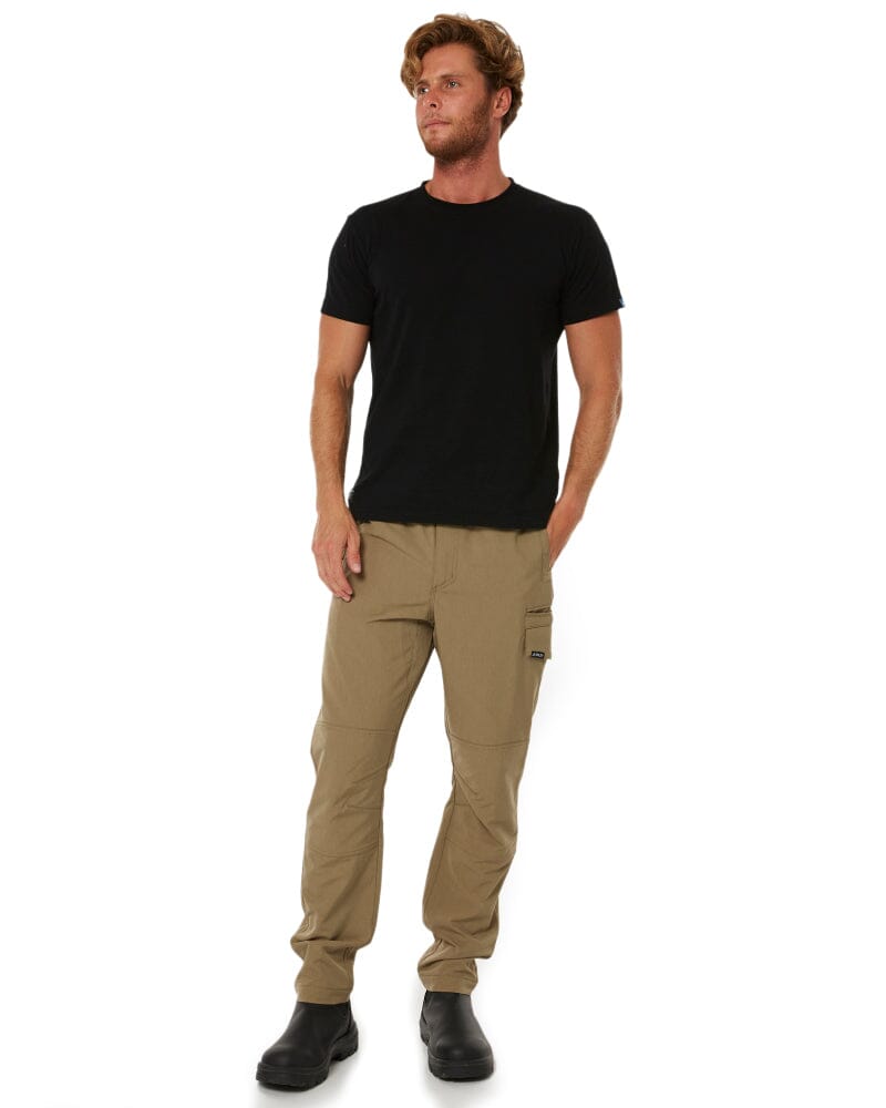 Jet-Lite Hybrid Elastic Waist Work Pants - Khaki