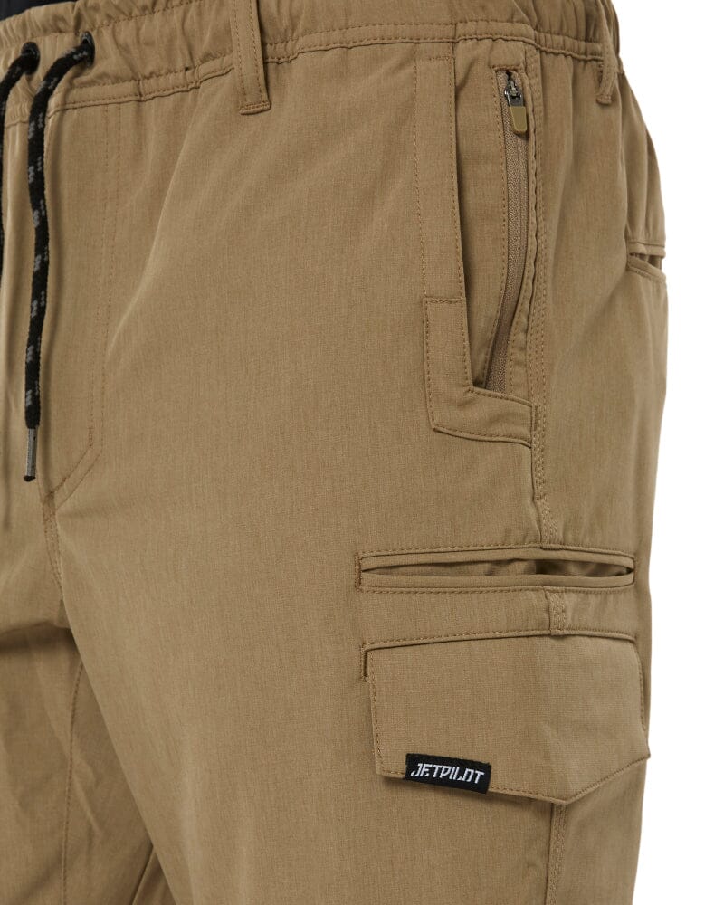 Jet-Lite Hybrid Elastic Waist Work Pants - Khaki