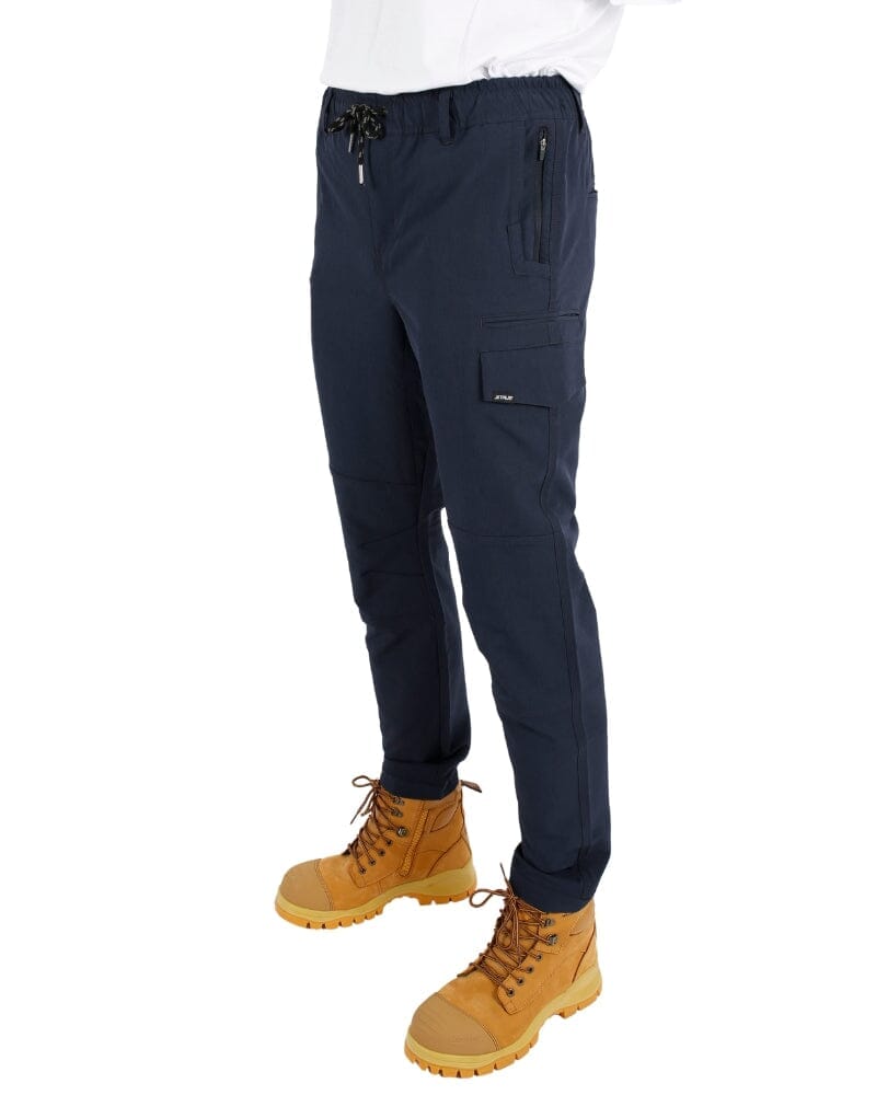 Tradies Jet-Lite Hybrid Elastic Waist Work Pants Value Pack - Navy