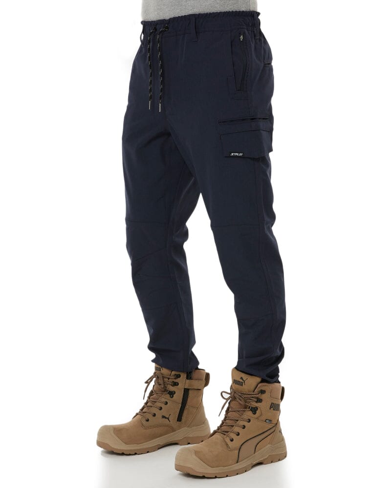 Jet-Lite Hybrid Elastic Waist Work Pants - Navy