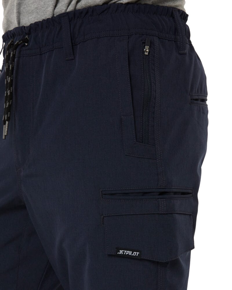 Jet-Lite Hybrid Elastic Waist Work Pants - Navy