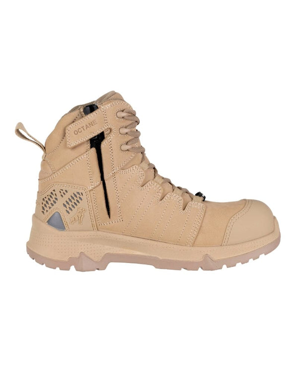 Octane 2.0 Zip Side Safety Boot - Sand