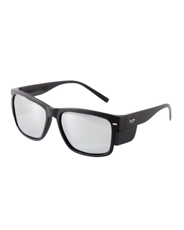 Big Kenneth Safety Glasses - Matte Black/Silver Mirror