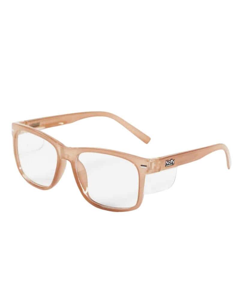 Kenneth Safety Glasses - Bone/Clear