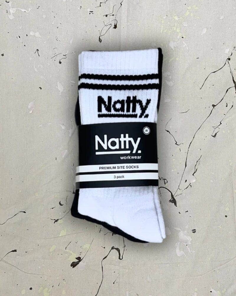 Womens Site Socks - Black/White