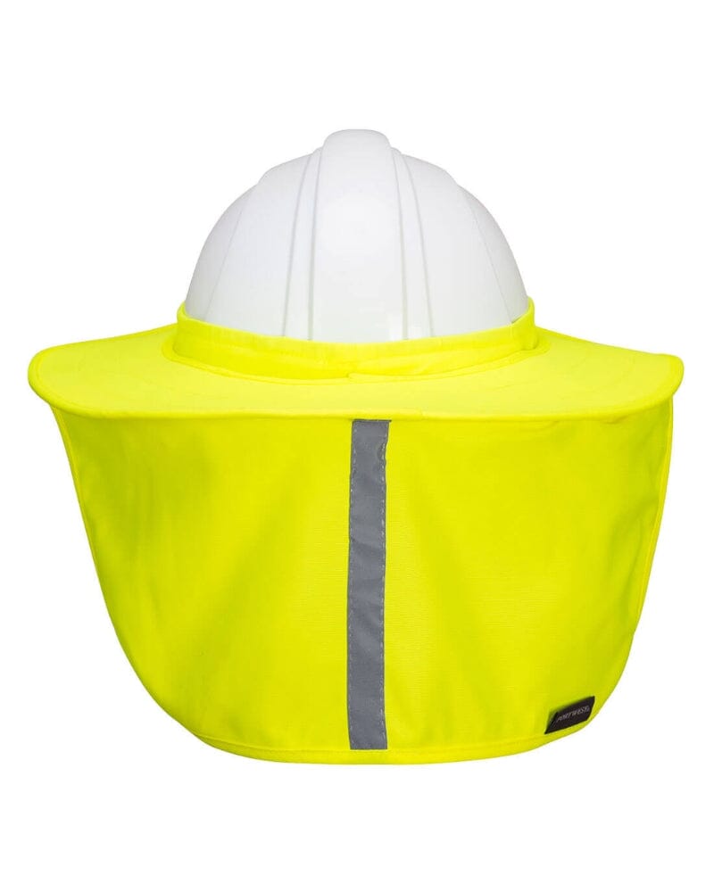 Hi Vis Hard Hat Brim With Neck Shade - Yellow