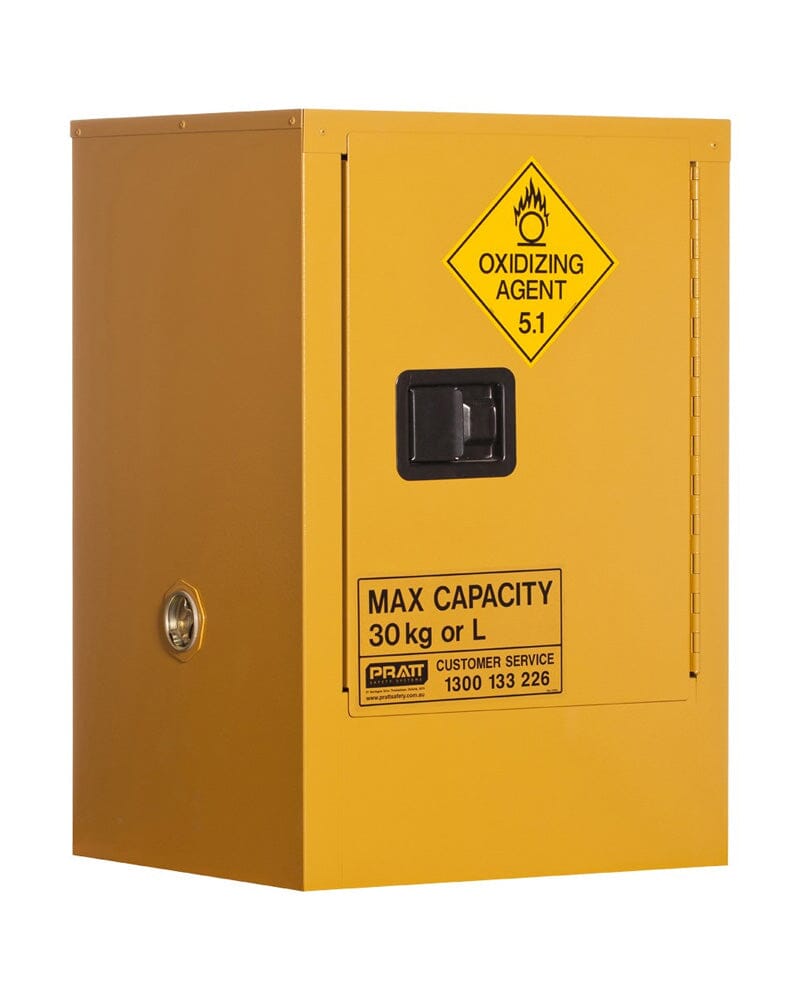 Oxidizing Agent Storage Cabinet 30L 1 Door 1 Shelf - Yellow