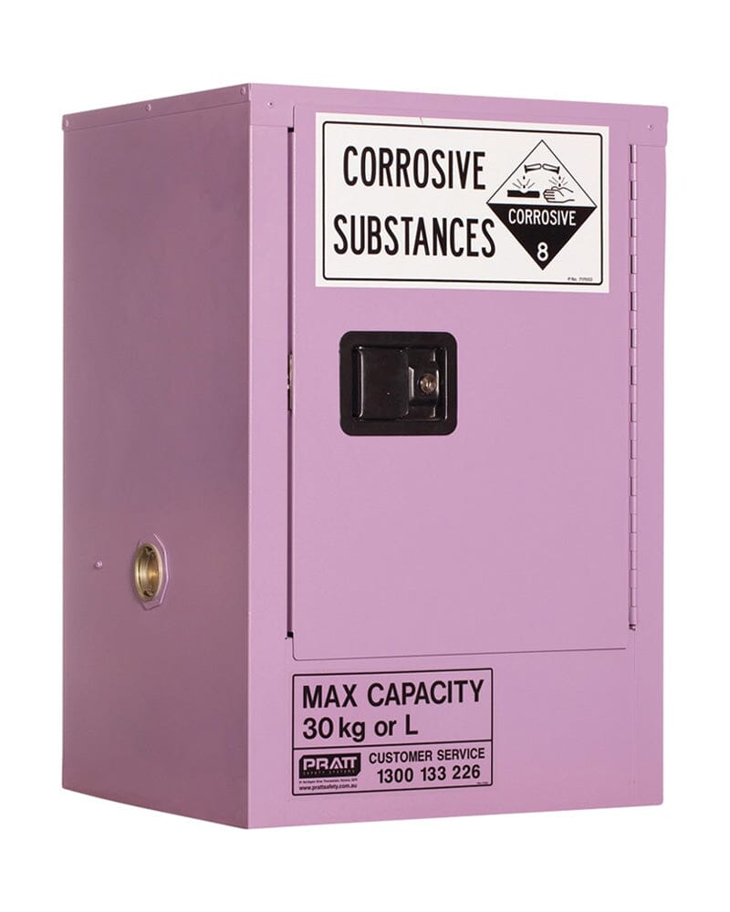 Corrosive Substance Storage Cabinet Metal 30L 1 Door 1 Shelf - Purple