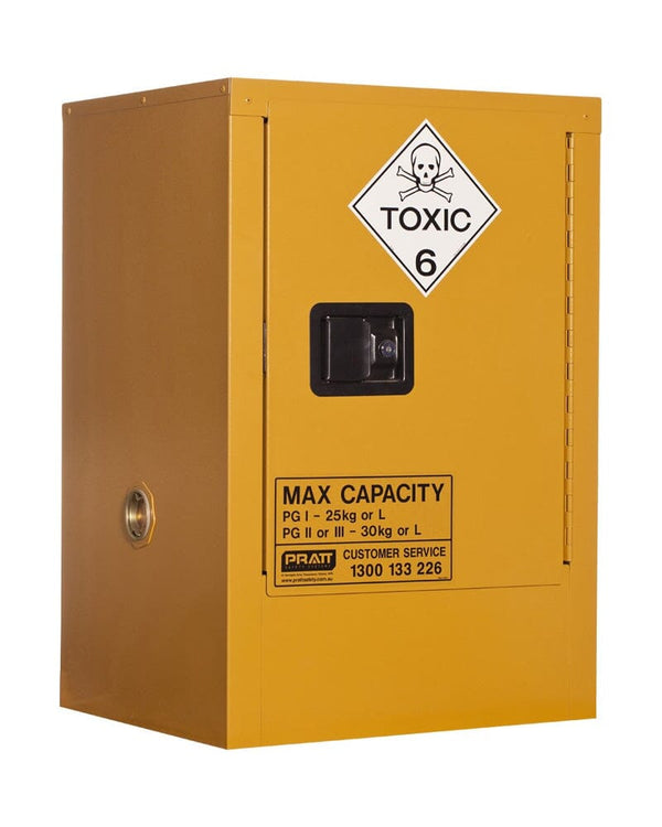 Toxic Substance Storage Cabinet 30L 1 Door 1 Shelf - Yellow