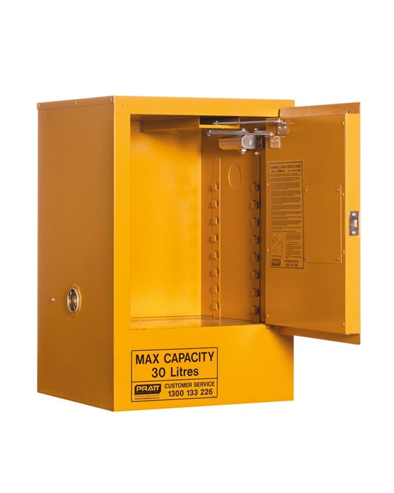 Flammable Storage Cabinet 30L 1 Door 1 Shelf - Yellow