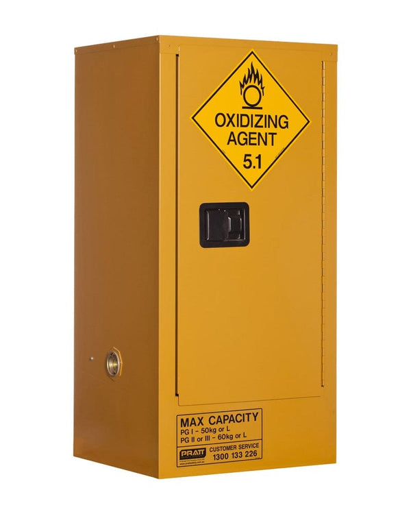 Oxidizing Agent Storage Cabinet 60L 1 Door 2 Shelves - Yellow