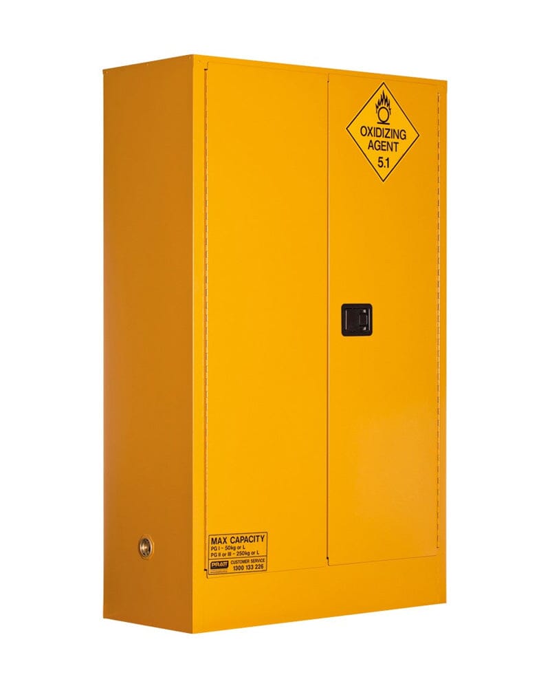 Oxidizing Agent Storage Cabinet 250L 2 Doors 3 Shelves - Yellow