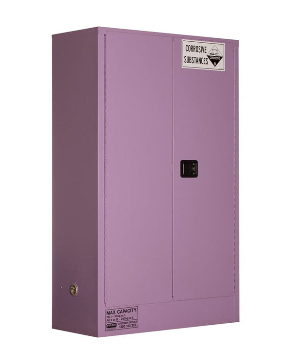 Corrosive Substance Storage Cabinet Metal 250L 2 Doors 3 Shelves - Purple