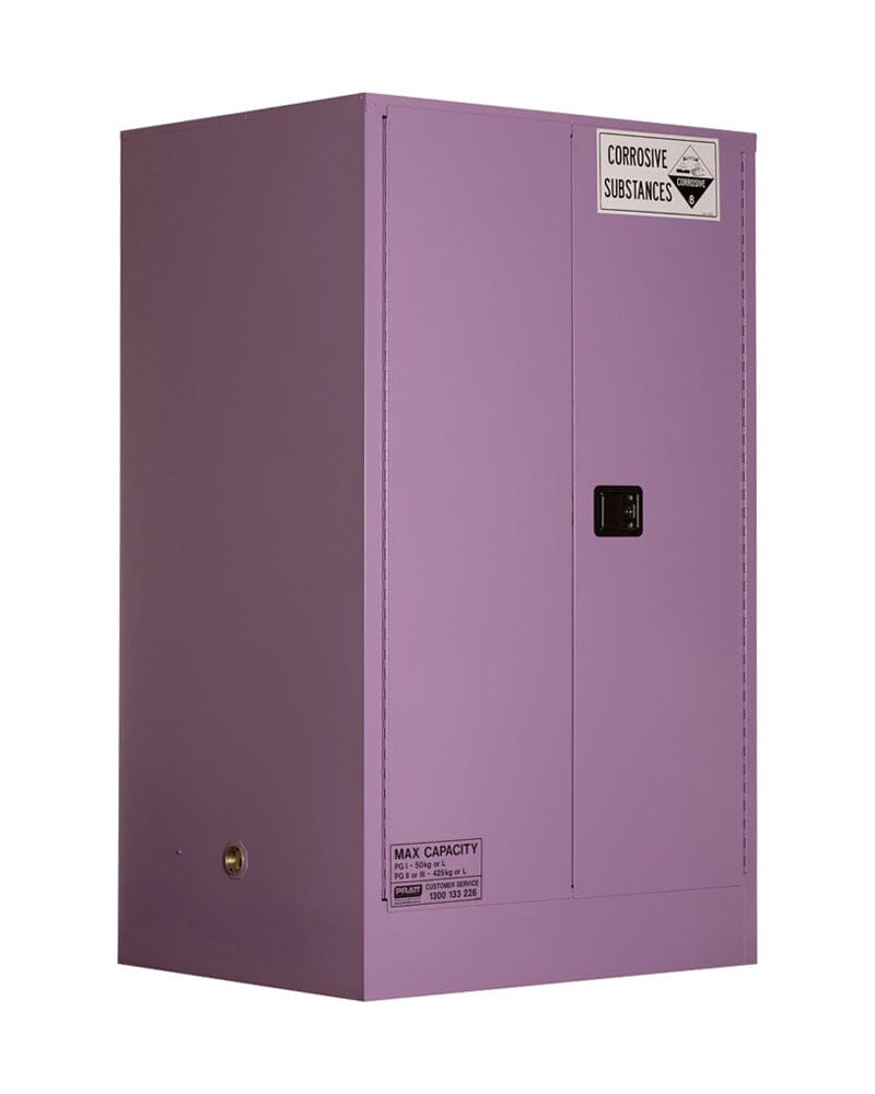 Corrosive Substance Storage Cabinet Metal 425L 2 Doors 3 Shelves - Purple