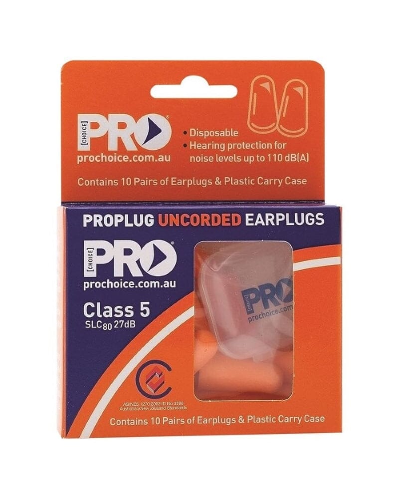 Pro Bullet PU Earplugs UnCorded (10) - Orange