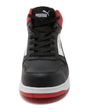 Puma Frontcourt Mid Heritage Safety Shoe - Black/Red | Buy Online