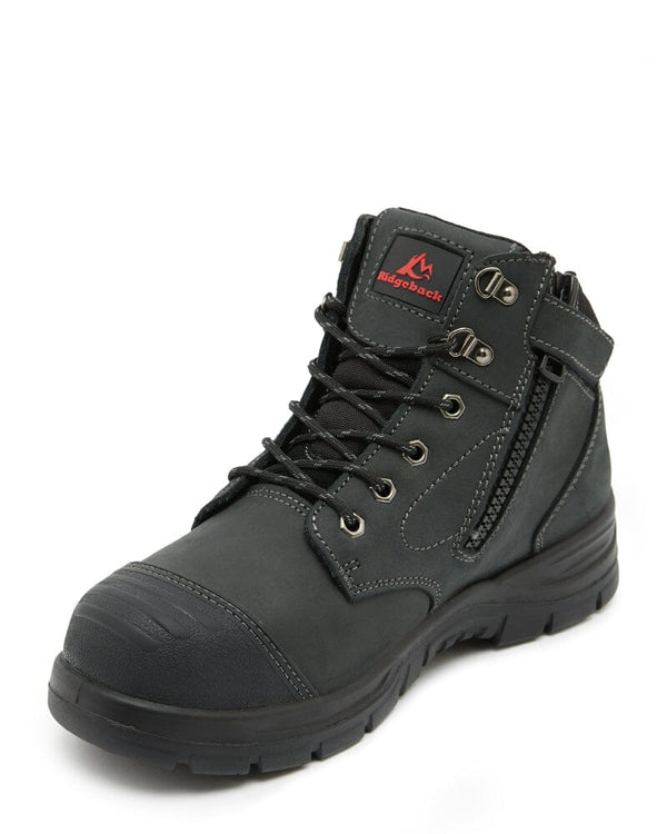 Digger Zip Side Safety Boot - Black