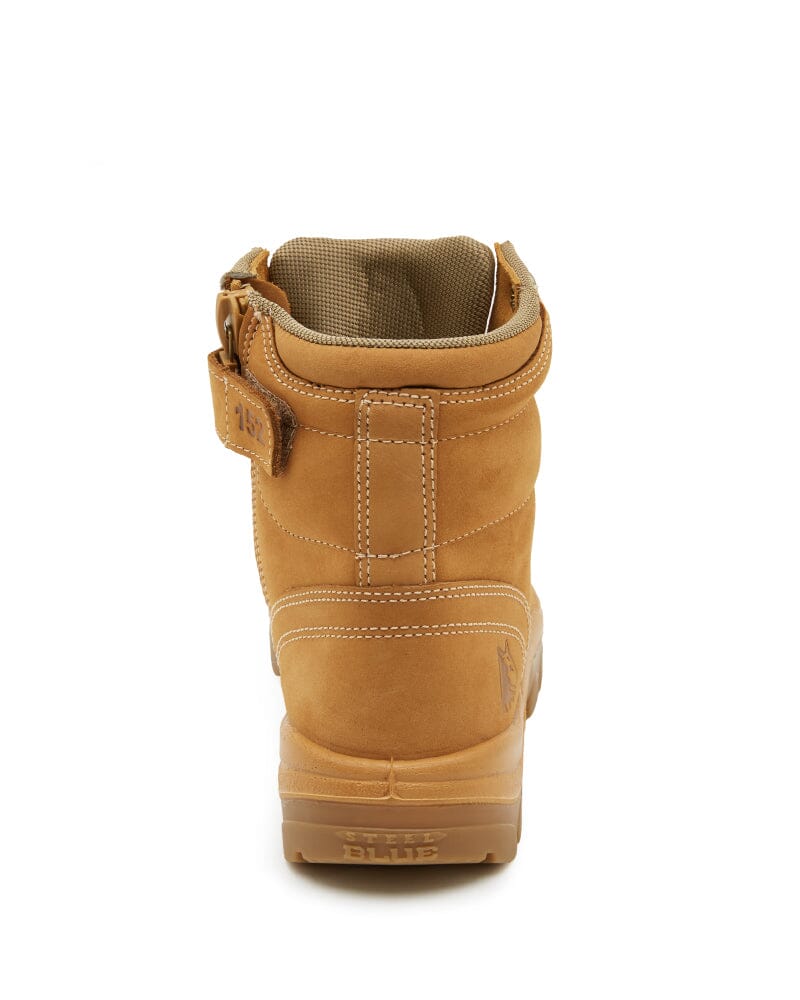 Argyle Lace Up Boot with Zip and Bump Cap - Wheat