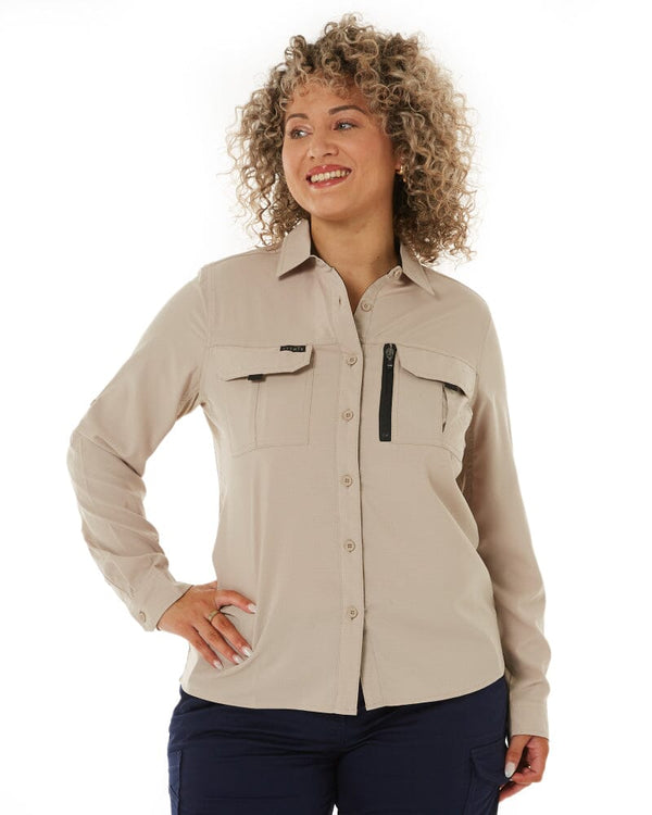 Womens Outdoor Long Sleeve Shirt - Sand