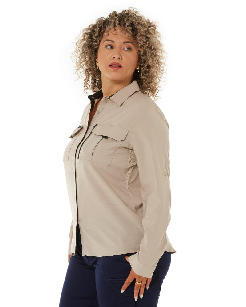 Womens Outdoor Long Sleeve Shirt - Sand