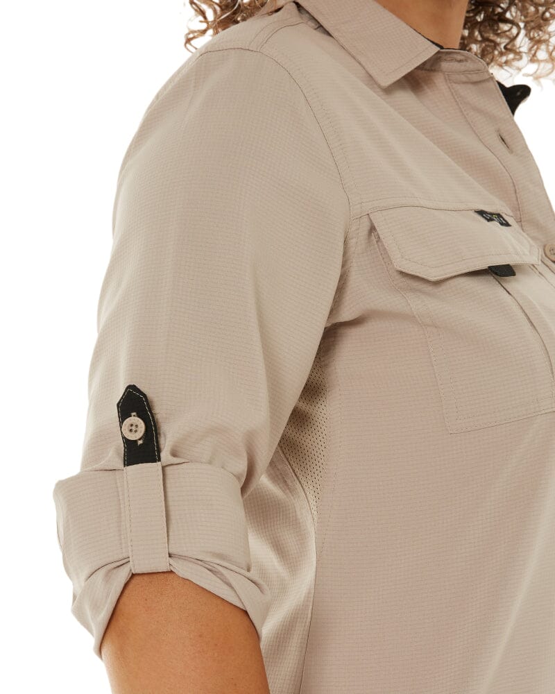 Womens Outdoor Long Sleeve Shirt - Sand