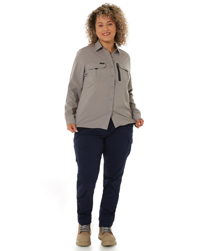 Womens Outdoor Long Sleeve Shirt - Stone