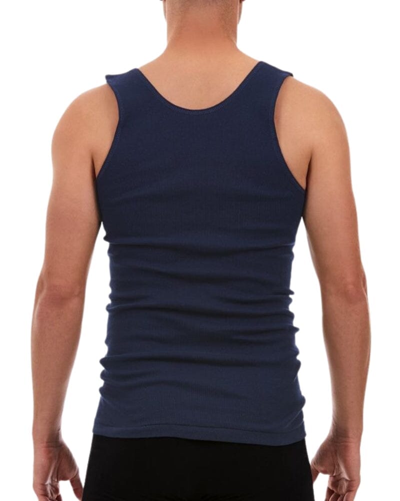 Big Fella Cotton Singlet - Navy