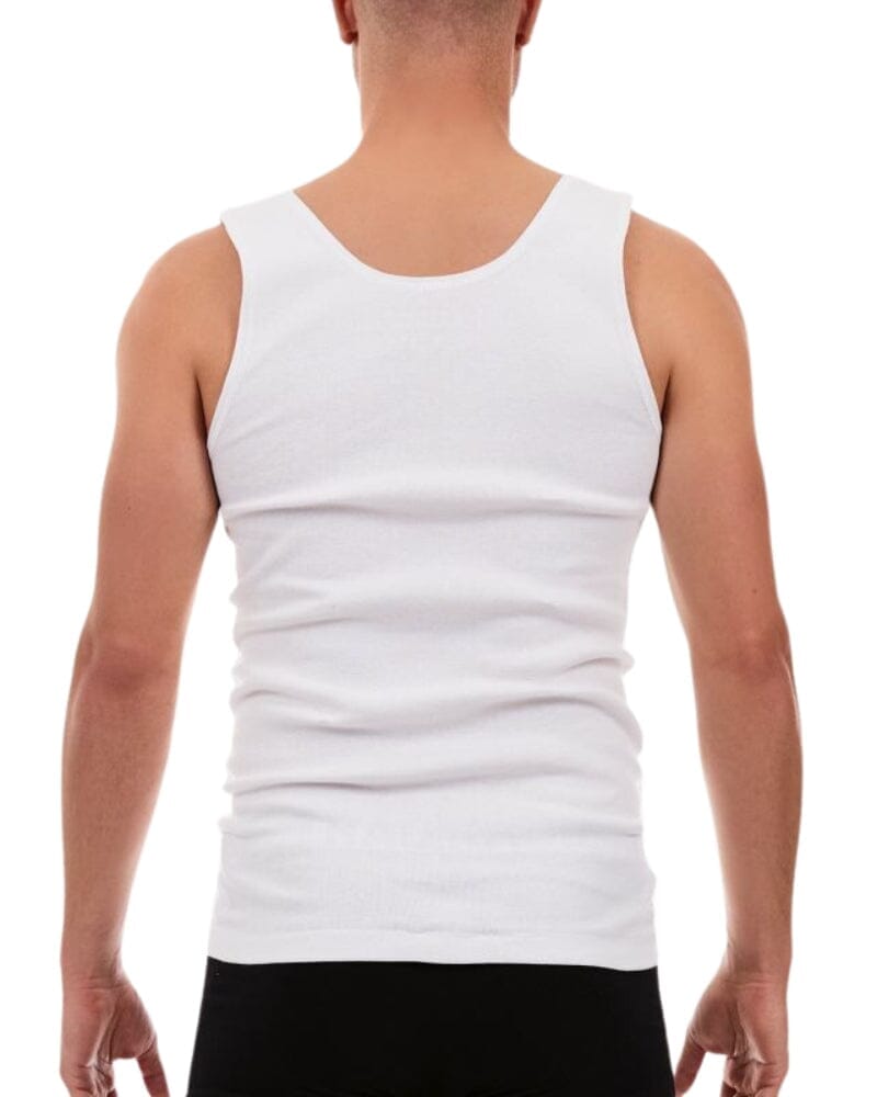 Big Fella Cotton Singlet - White