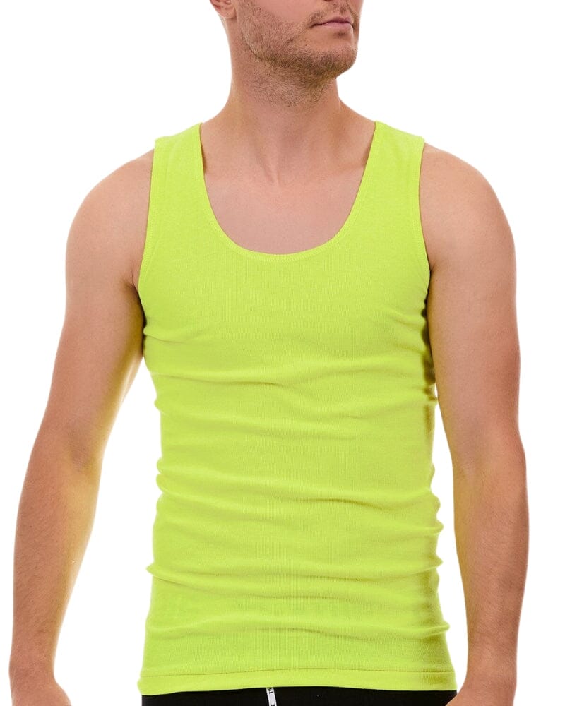 Cotton Singlet - Hi Vis Yellow