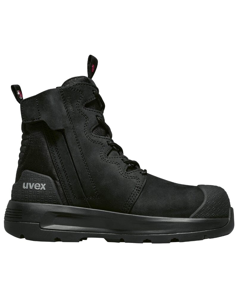 Womens 3 x-flow Zip Side Safety Boot - Black