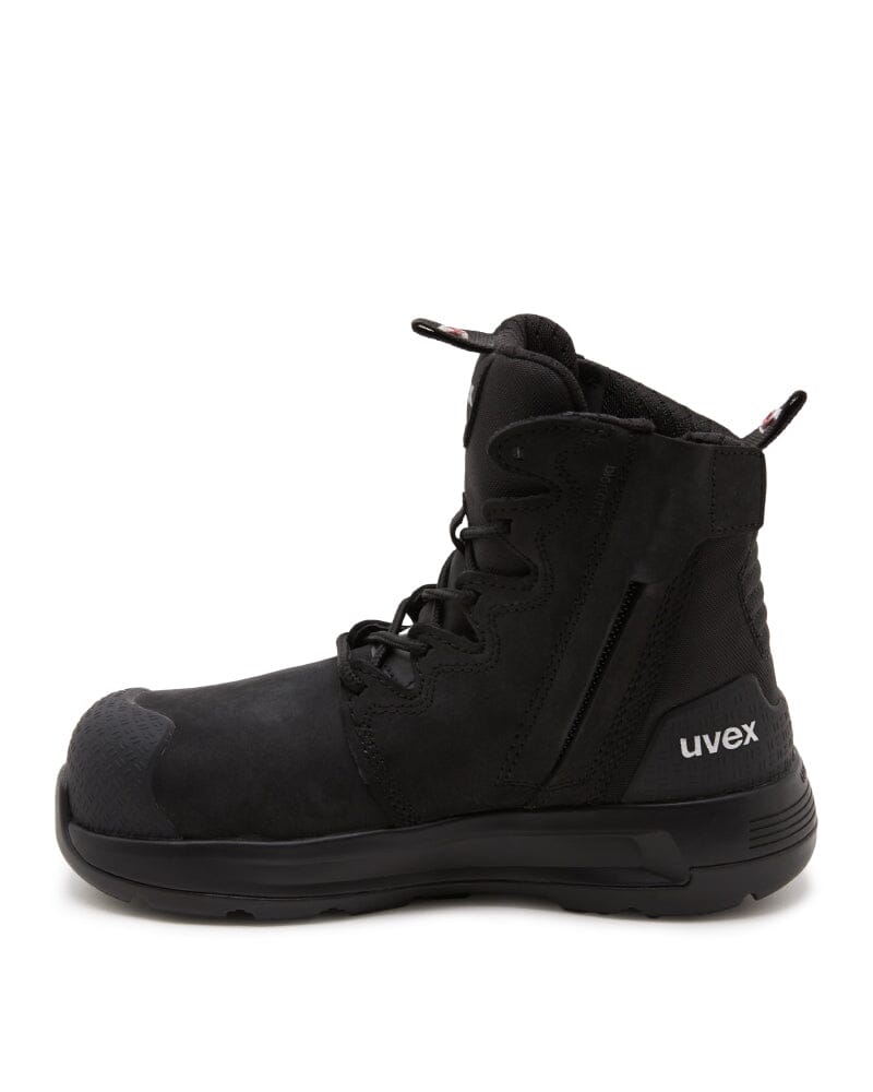 Womens 3 x-flow Zip Side Safety Boot - Black