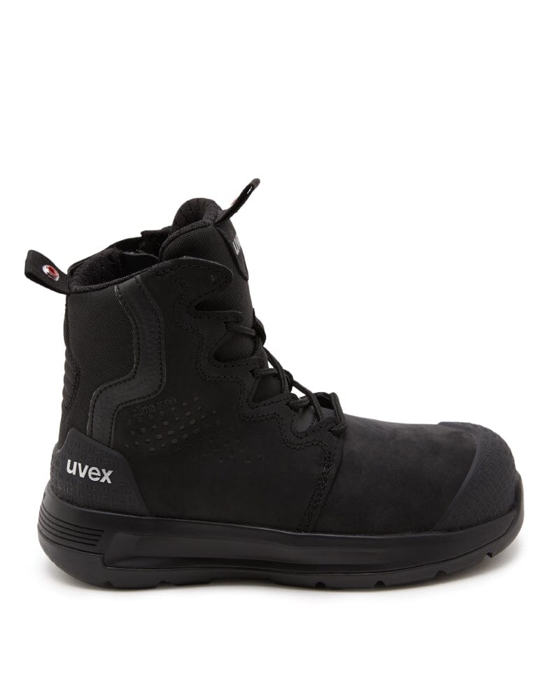 Womens 3 x-flow Zip Side Safety Boot - Black