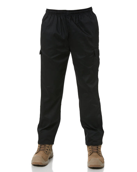 DNC Drawstring Poly Cotton Cargo Pants - Black