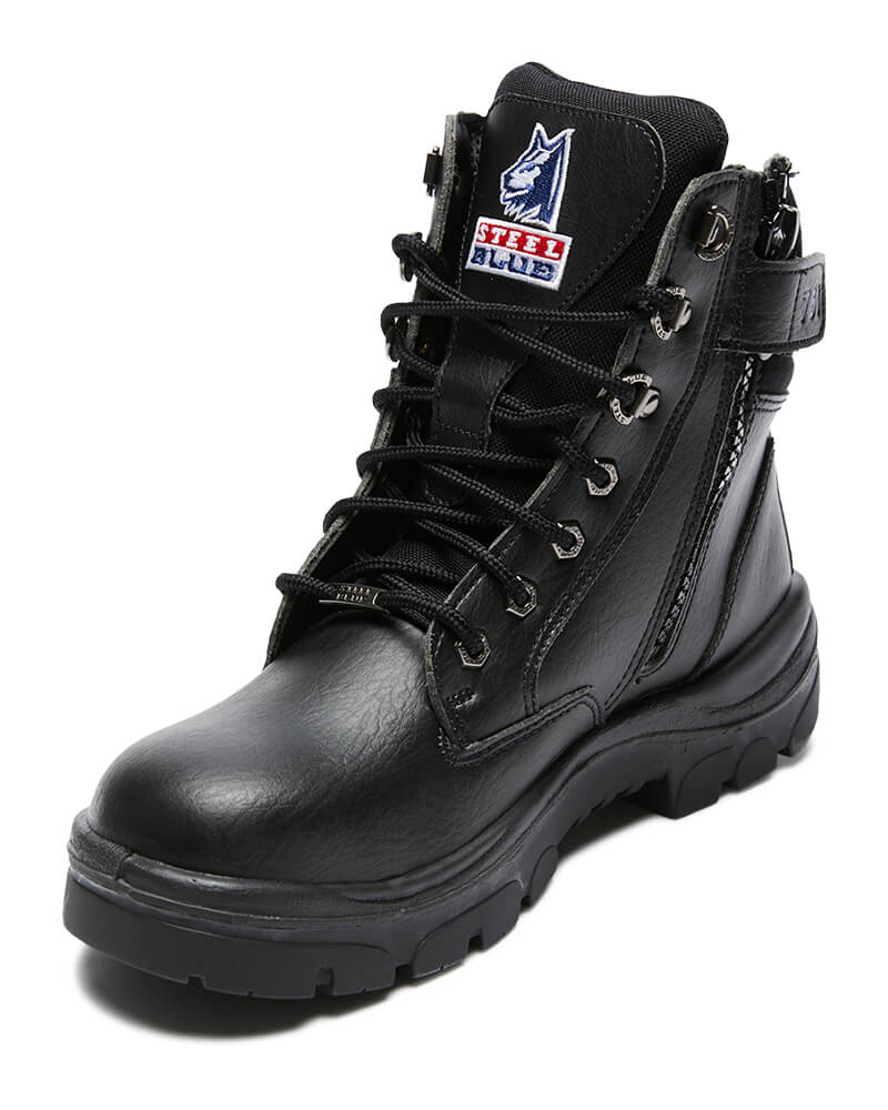 Women's vegan steel store toe work boots