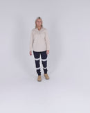 Bisley Women's Taped Cotton Cargo Cuffed Pants - Navy