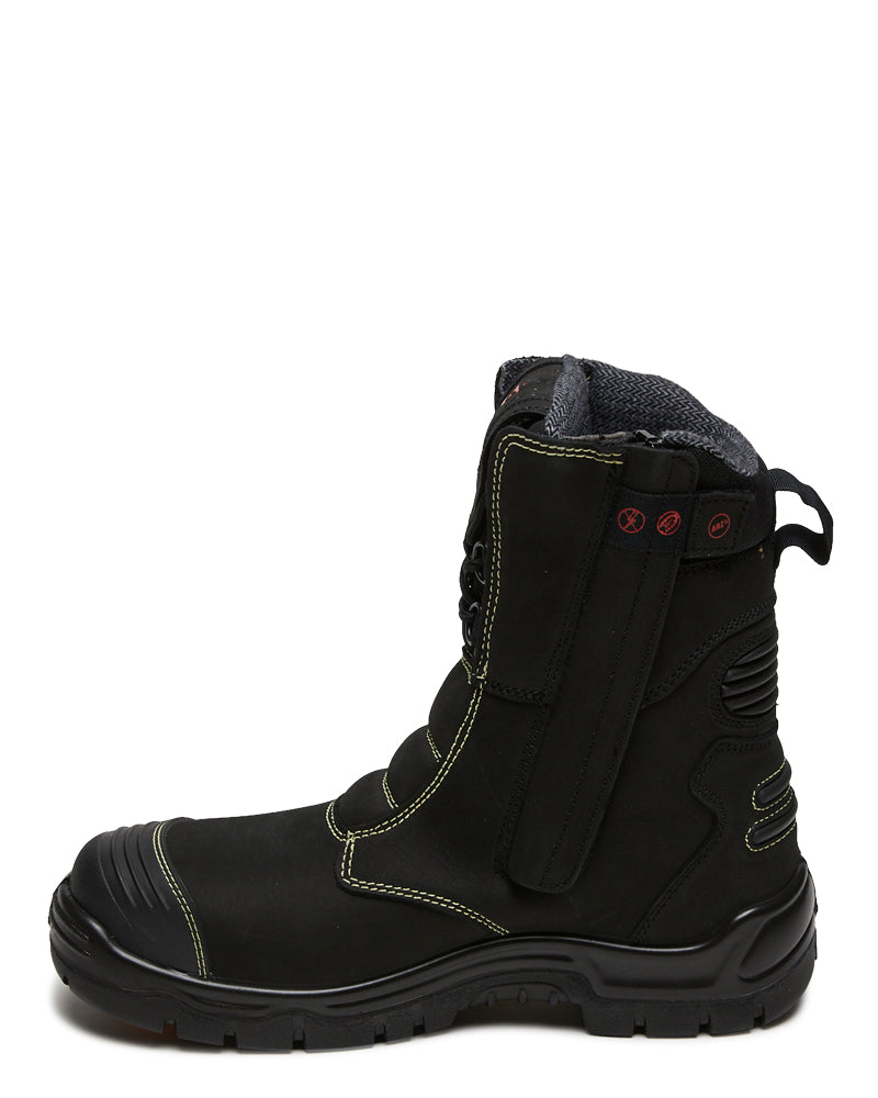 King Gee Bennu Rigger High Leg Zip Side Safety Boot - Black | Buy Online