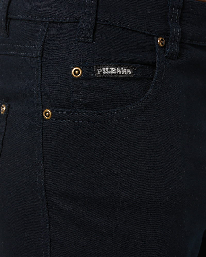 Pilbara Cotton Stretch Jean Short - Ink Navy | Buy Online