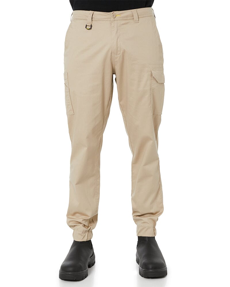 Bisley Stretch Cotton Drill Cargo Cuffed Pants - Stone | Buy Online