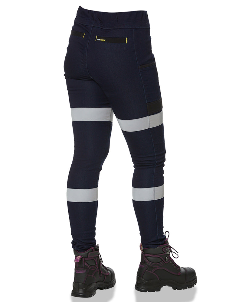 Bisley Women's Flex and Move Biomotion Taped Jeggings - Navy
