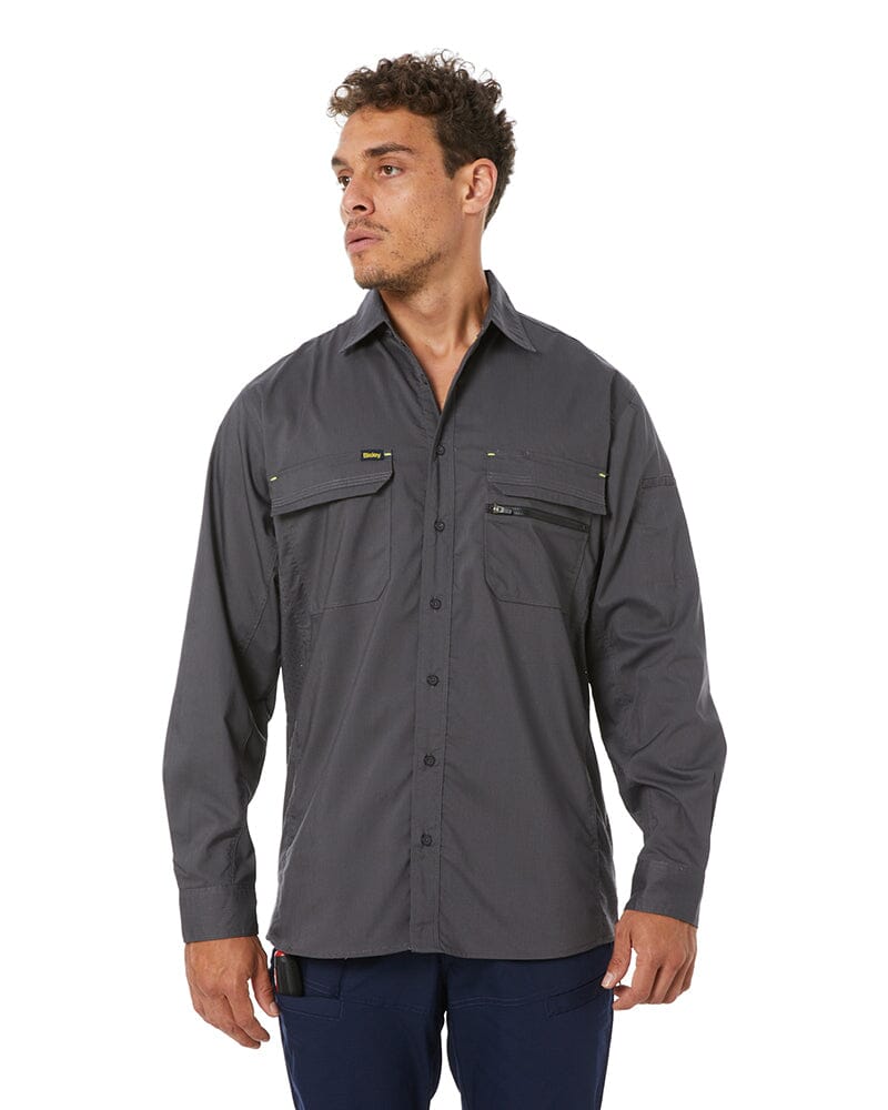 Bisley X Airflow Stretch Ripstop Shirt - Charcoal | Buy Online