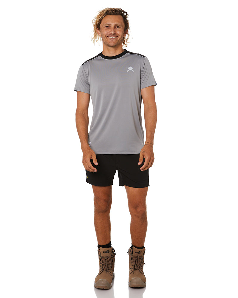 Flex and Move 4-Way Stretch Elastic Waist Short - Black