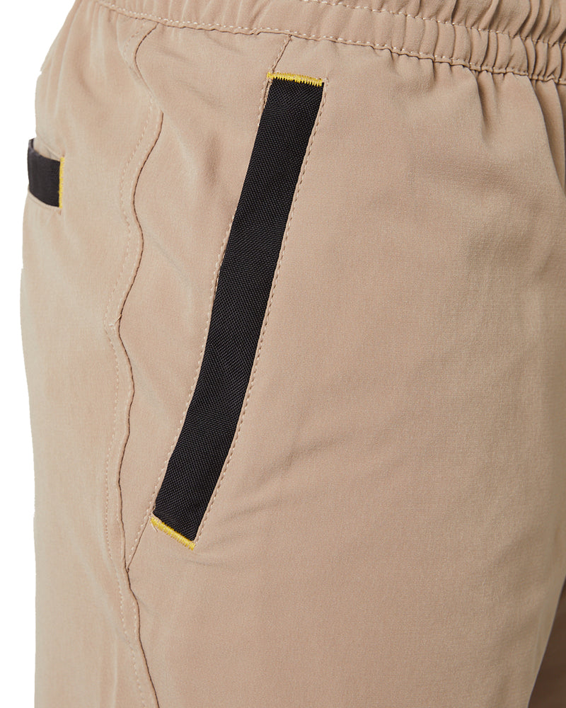 Flex and Move 4-Way Stretch Elastic Waist Short - Stone