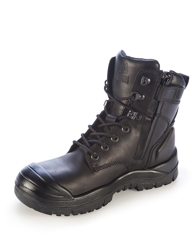 Mongrel 561 High Leg Zipsider boot with scuff cap - Black | Buy Online