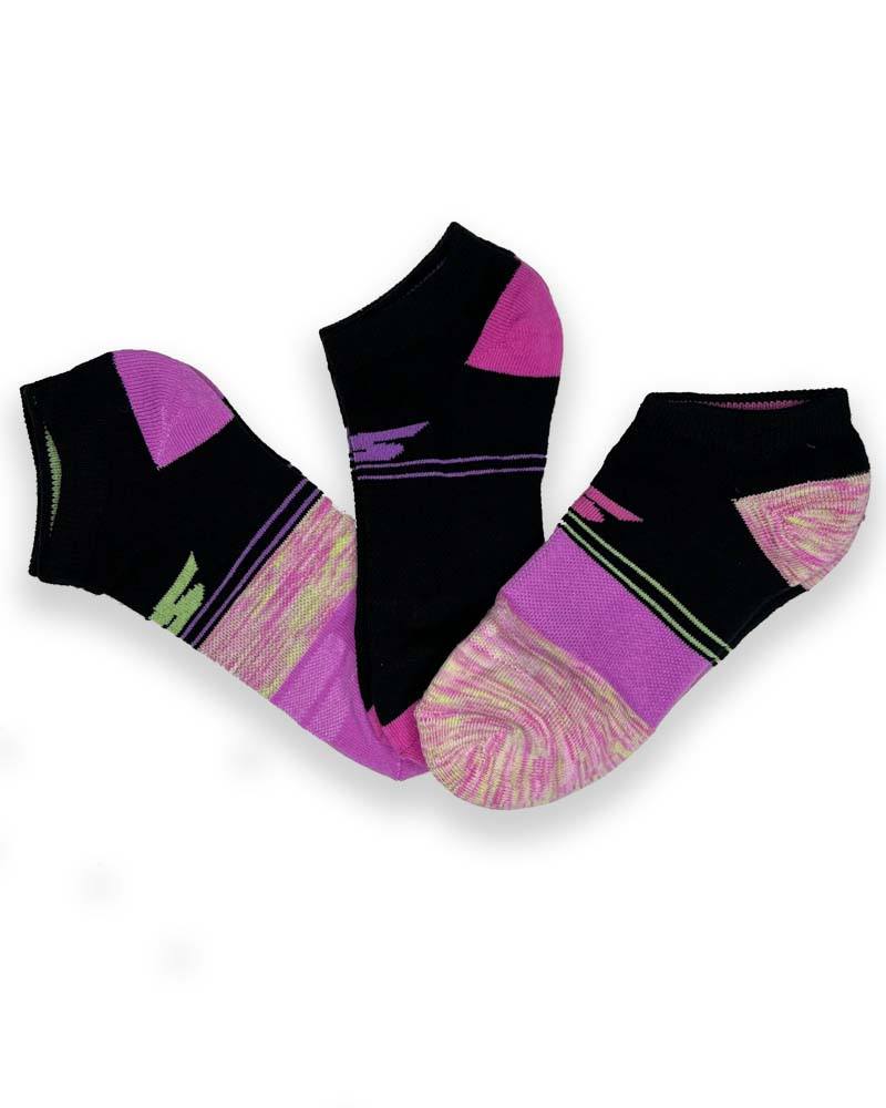 Skechers Women's 6 Pack Low Cut Socks, Pink/Green, 9-11
